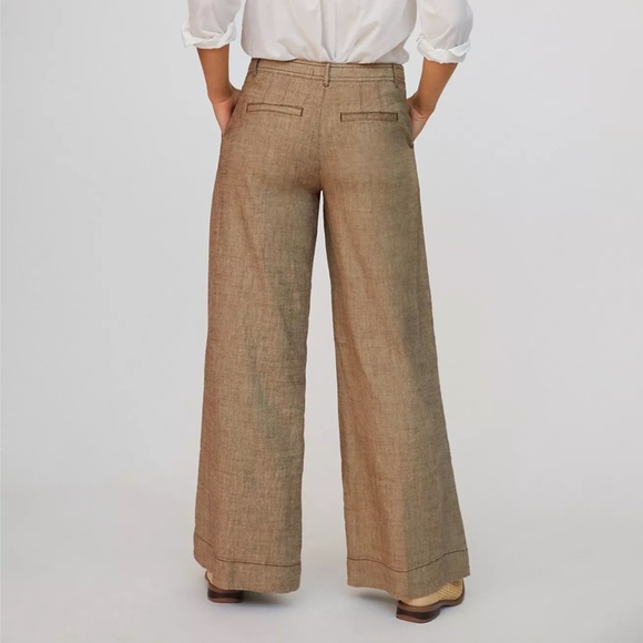 Anthropologie Linen Low-Rise Wide Leg Pants - Picture 4 of 4